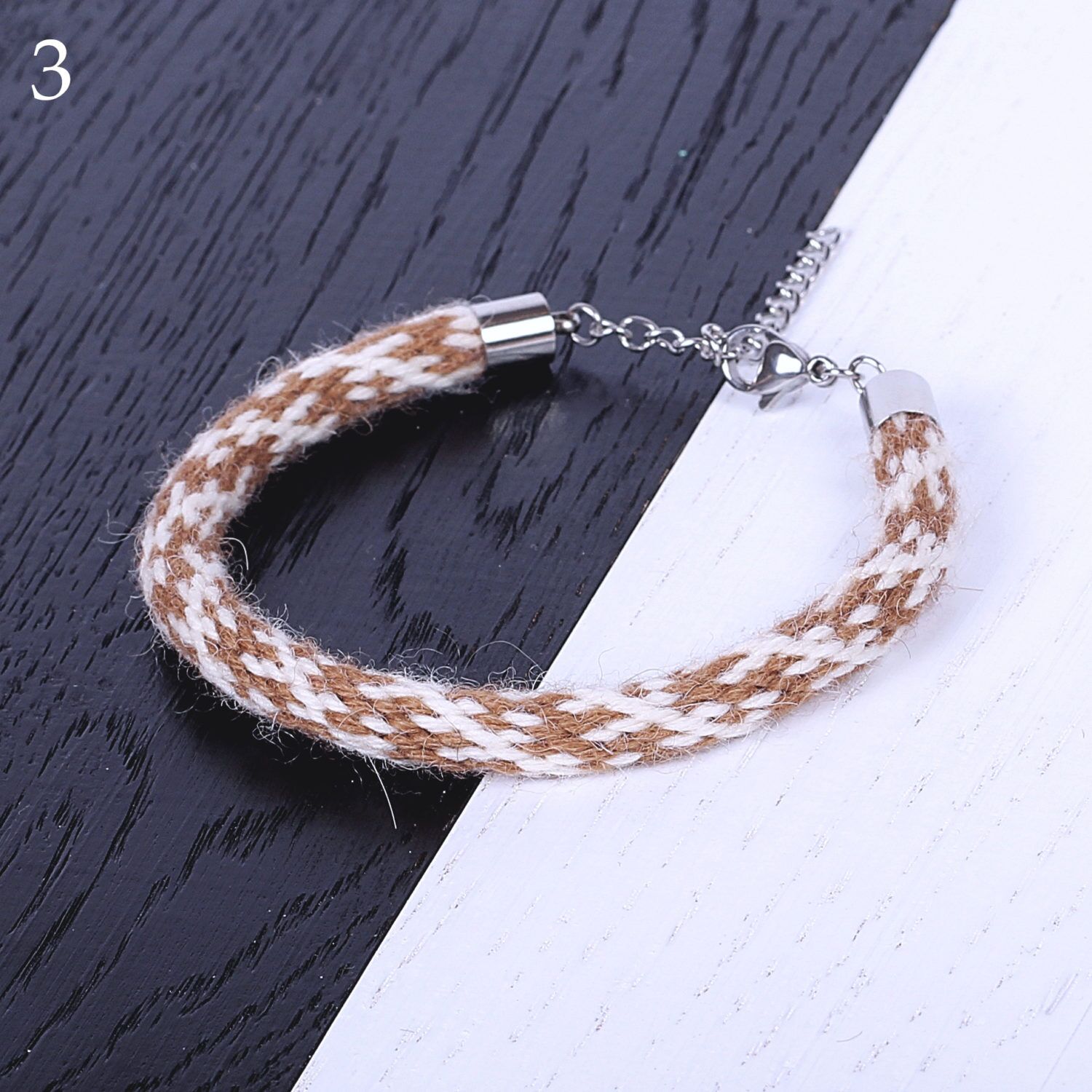 TEHILAH alpaca bracelet - browns - Image 3