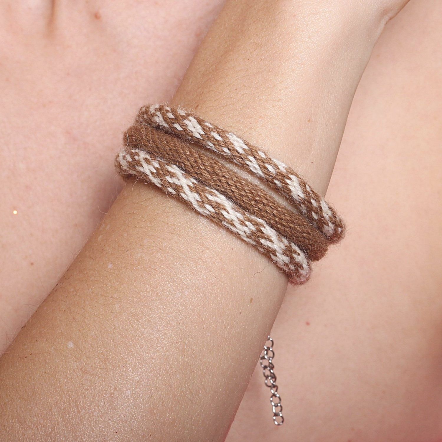 TEHILAH alpaca bracelet - browns - Image 10
