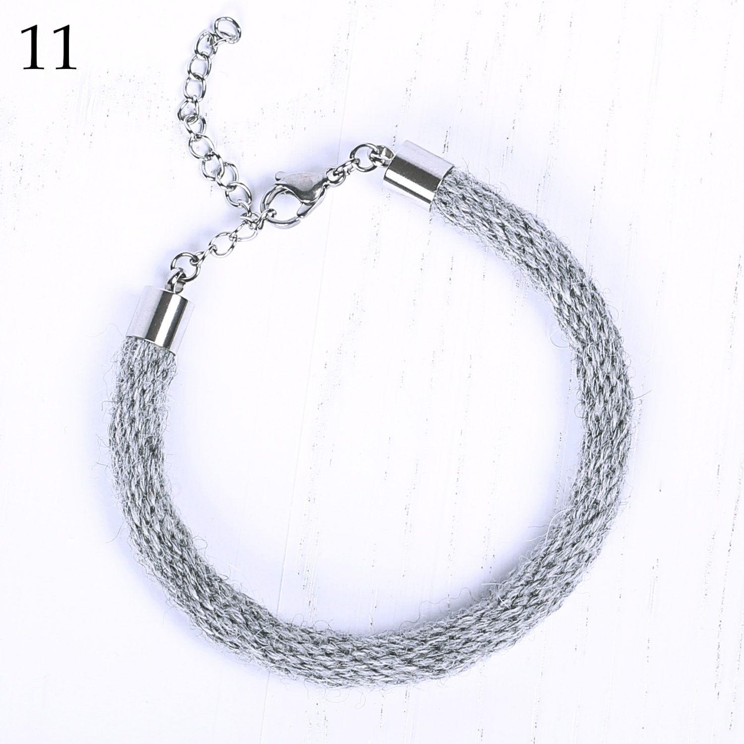 TEHILAH alpaca bracelet - dark greys - Image 10