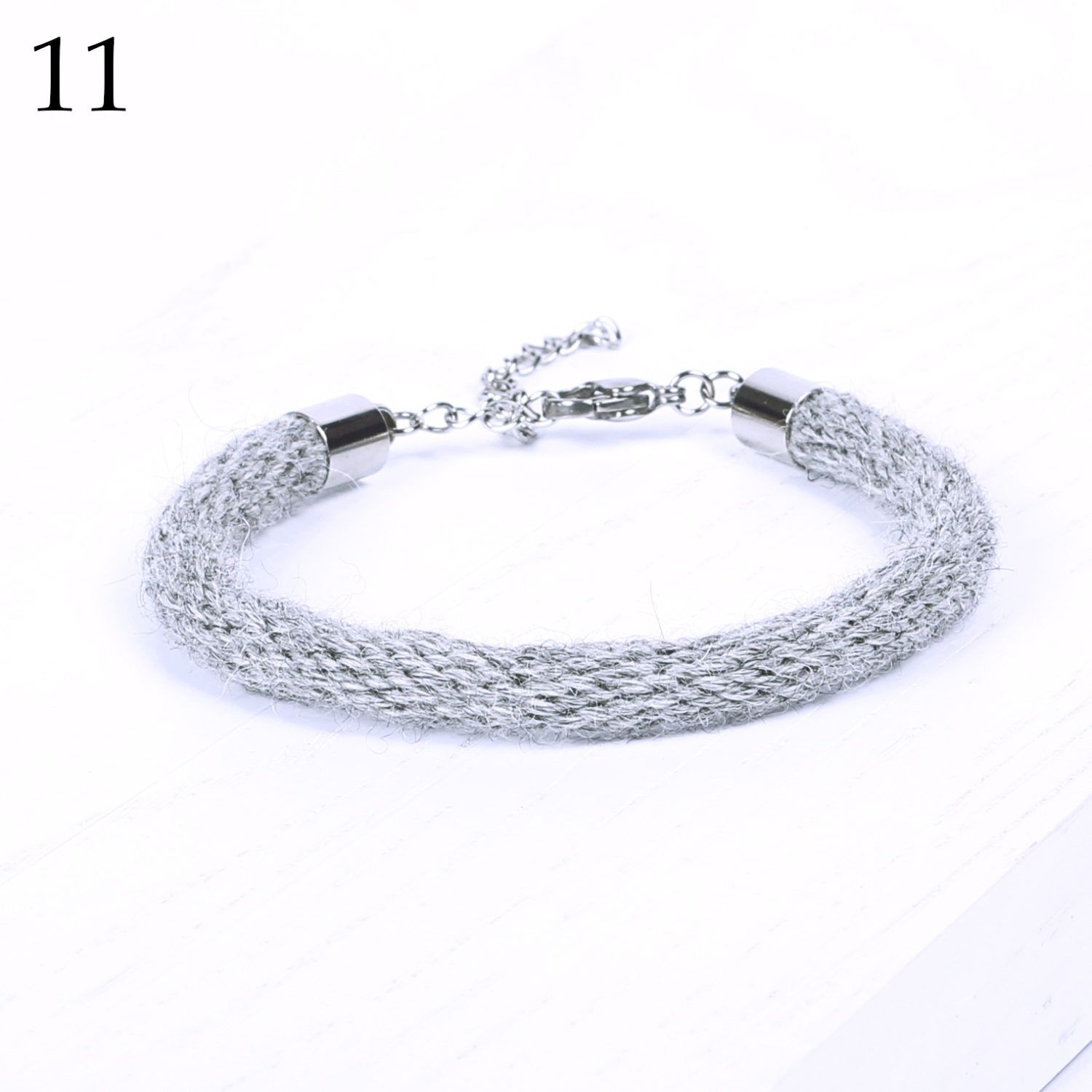 TEHILAH alpaca bracelet - dark greys - Image 12