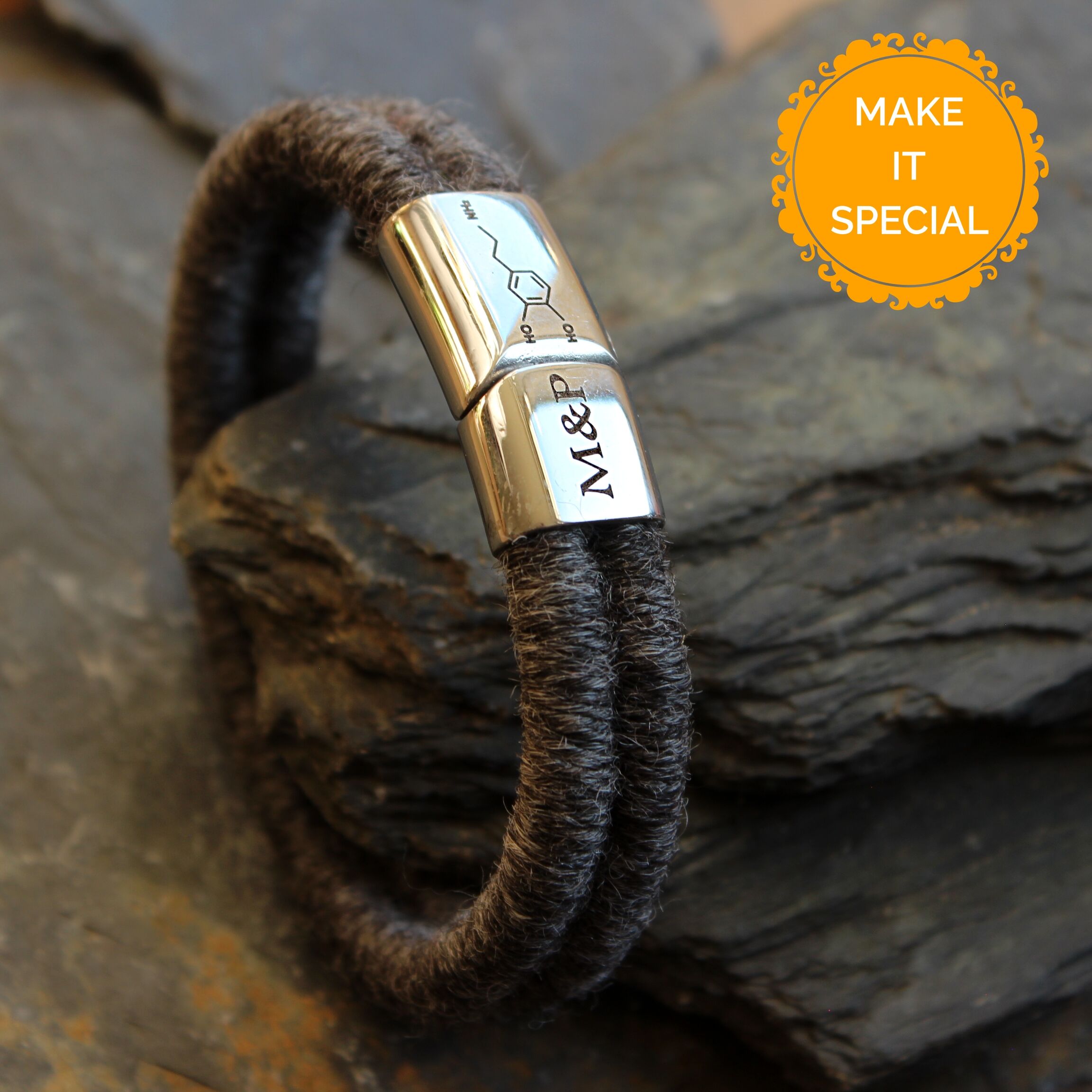 Personalised VOGLOD men's alpaca bracelet