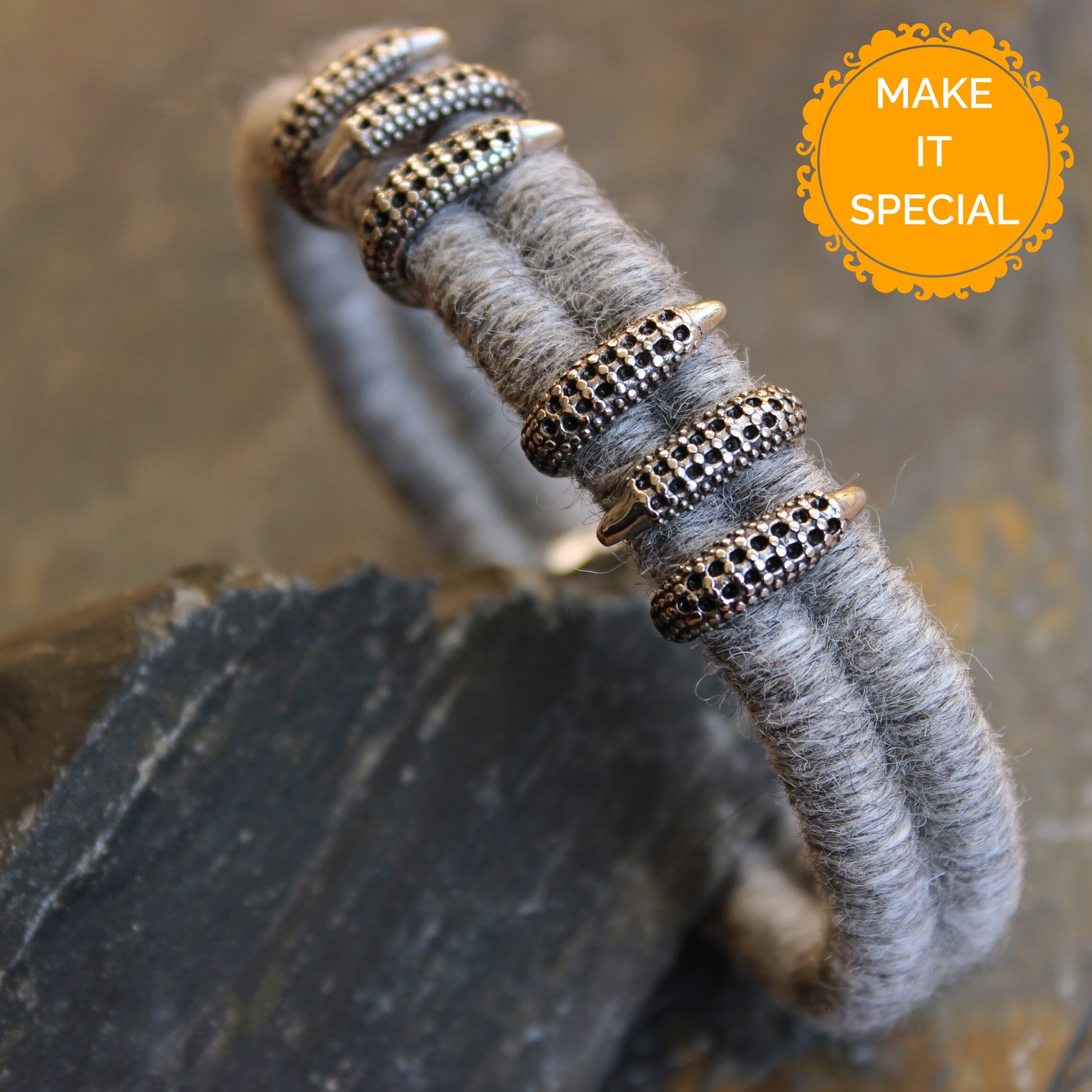 Personalised TOGRUS men's alpaca bracelet