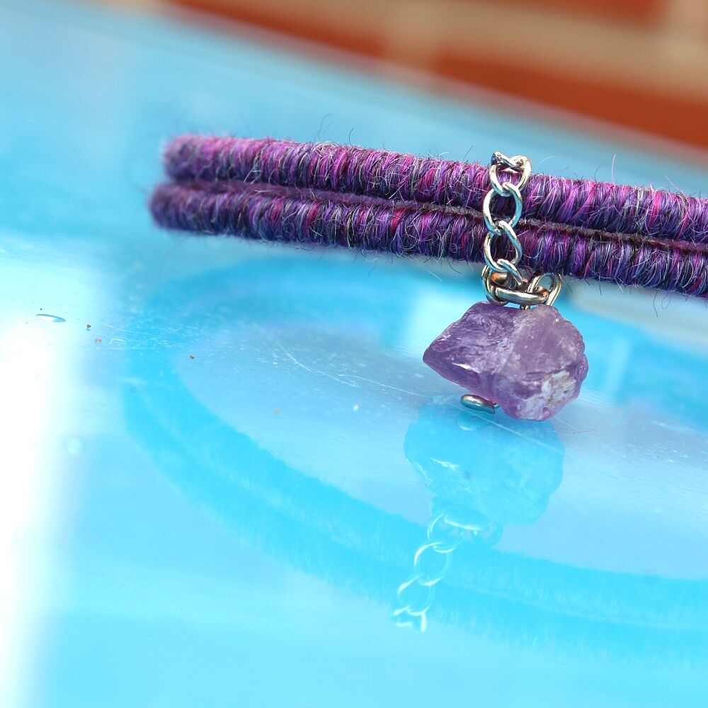 QUANDISA stone alpaca yarn bracelets